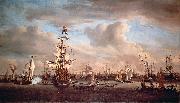 Willem Van de Velde The Younger Gouden Leeuw oil painting on canvas